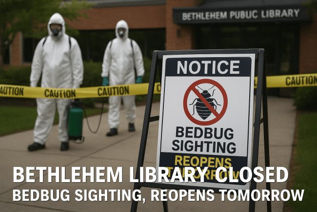 Bedbug sighting closes Bethlehem library, expected to open tomorrow